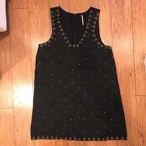 Brand new shift dress with gold embellished deco